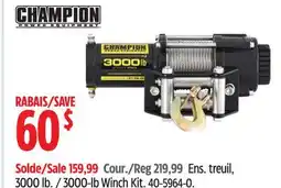 Canadian Tire Champion 3000-lb Winch Kit offer