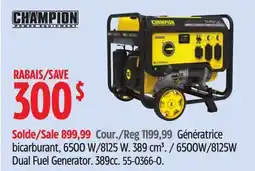 Canadian Tire Champion Power Equipment 6500W/8125W Dual Fuel Generator offer