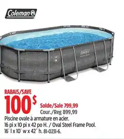 Canadian Tire Coleman Oval Steel Frame Pool offer