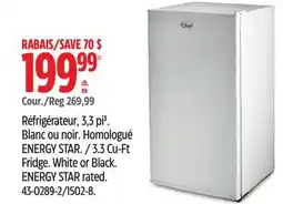 Canadian Tire Master-Chef 3.3 Cu-Ft Fridge offer