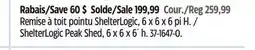 Canadian Tire ShelterLogic Peak Shed offer