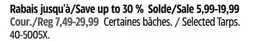Canadian Tire Certified Selected Tarps offer