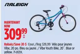 Canadian Tire Raleigh Vibe Youth Bike offer