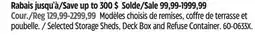 Canadian Tire Selected Storage Sheds, Deck Box and Refuse Container offer