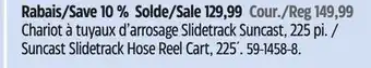 Canadian Tire Suncast Slidetrack Hose Reel Cart offer