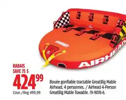 Canadian Tire Airhead 4-Person GreatBig Mable Towable offer