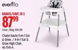 Canadian Tire Evenflo 4-in-1 Eat & Grow High Chair offer