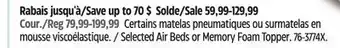 Canadian Tire COLEMAN Selected Air Beds or Memory Foam Topper offer
