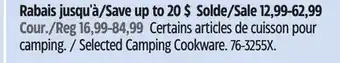 Canadian Tire woods Selected Camping Cookware offer