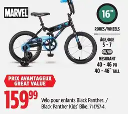 Canadian Tire Black Panther Kids' Bike offer