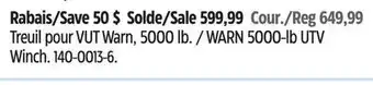 Canadian Tire WARN 5000-lb UTV Winch offer
