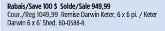 Canadian Tire Keter Darwin 6 x 6´ Shed offer