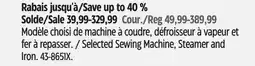 Canadian Tire Singer Selected Sewing Machine, Steamer and Iron offer