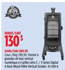 Canadian Tire Pit-Boss 3-Series Digital 4-Rack Wood Pellet Vertical Smoker offer