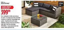 Canadian Tire For Living Sectional Set with Glass Tabletop offer