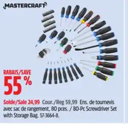 Canadian Tire MASTERCRAFT 80-Pc Screwdriver Set with Storage Bag offer