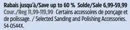 Canadian Tire Mastercraft Selected Sanding and Polishing Accessories offer