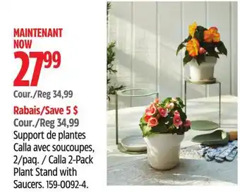 Canadian Tire Canvas Calla 2-Pack Plant Stand with Saucers offer