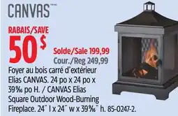Canadian Tire CANVAS Elias Square Outdoor Wood-Burning Fireplace offer