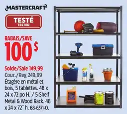 Canadian Tire Mastercraft Metal & Wood rack offer