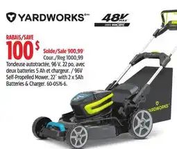 Canadian Tire Yardworks 96V Self-Propelled Mower offer