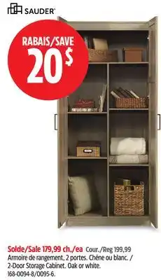 Canadian Tire Sauder 2-Door Storage Cabinet offer
