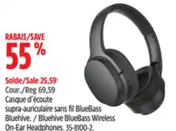 Canadian Tire Bluehive BlueBass Wireless On-Ear Headphones offer