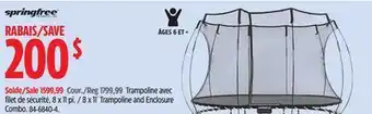 Canadian Tire SPRINGFREE 8 x 11´ Trampoline and Enclosure Combo offer