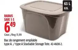 Canadian Tire type A Stackable Storage Tote offer
