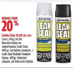 Canadian Tire LEAK SEAL Leak Seal Rubber Sealant Spray offer