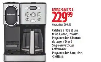 Canadian Tire Drip & Single-Serve 12-Cup Coffeemaker offer