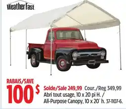 Canadian Tire All-Purpose Canopy, 10 x 20´ h offer