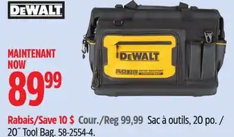 Canadian Tire Dewalt 20˝ Tool Bag offer