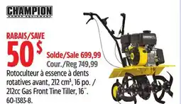 Canadian Tire Champion 212cc Gas Front Tine Tiller offer