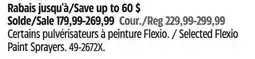 Canadian Tire Wagner Selected Flexio Paint Sprayers offer