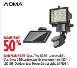 Canadian Tire Noma LED 180° Outdoor Solar Motion Sensor Light offer