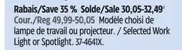 Canadian Tire Selected Work Light or Spotlight offer