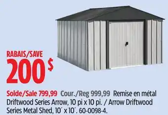 Canadian Tire Arrow Driftwood offer