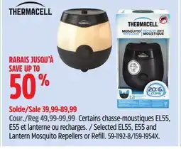 Canadian Tire Thermacell Selected EL55, E55 and Lantern Mosquito Repellers or Refill offer