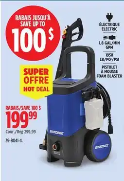 Canadian Tire Simoniz ELECTRIC 1,8 MIN GPM 1950 LB/PSI FOAM BLASTER offer