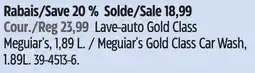 Canadian Tire Meguiar's Gold Class Car Wash offer
