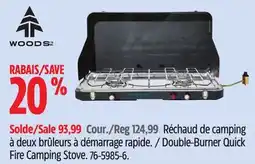 Canadian Tire Woods Double-Burner Quick Fire Camping Stove offer