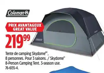 Canadian Tire Coleman Skydome 8-Person Camping Tent offer