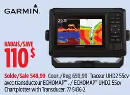 Canadian Tire GARMIN ECHOMAP UHD2 55cv Chartplotter with Transducer offer