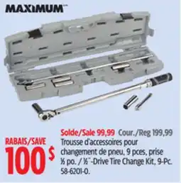 Canadian Tire Maximum 1⁄2˝-Drive Tire Change Kit, 9-Pc offer