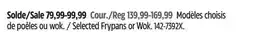 Canadian Tire Paderno Selected Frypans or Wok offer