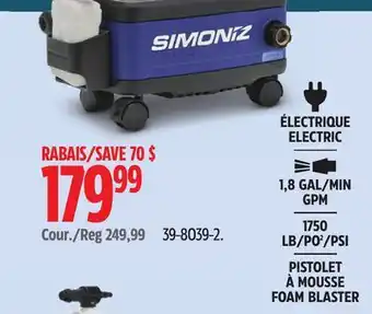 Canadian Tire Simoniz Foam Blaster offer
