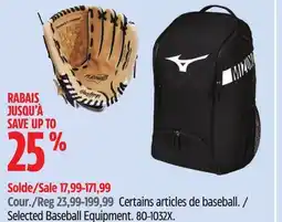 Canadian Tire Rawlings Selected Baseball Equipment offer