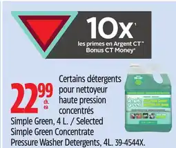 Canadian Tire Selected Simple Green Concentrate Pressure Washer Detergents offer