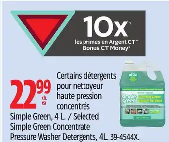 Canadian Tire Selected Simple Green Concentrate Pressure Washer Detergents offer